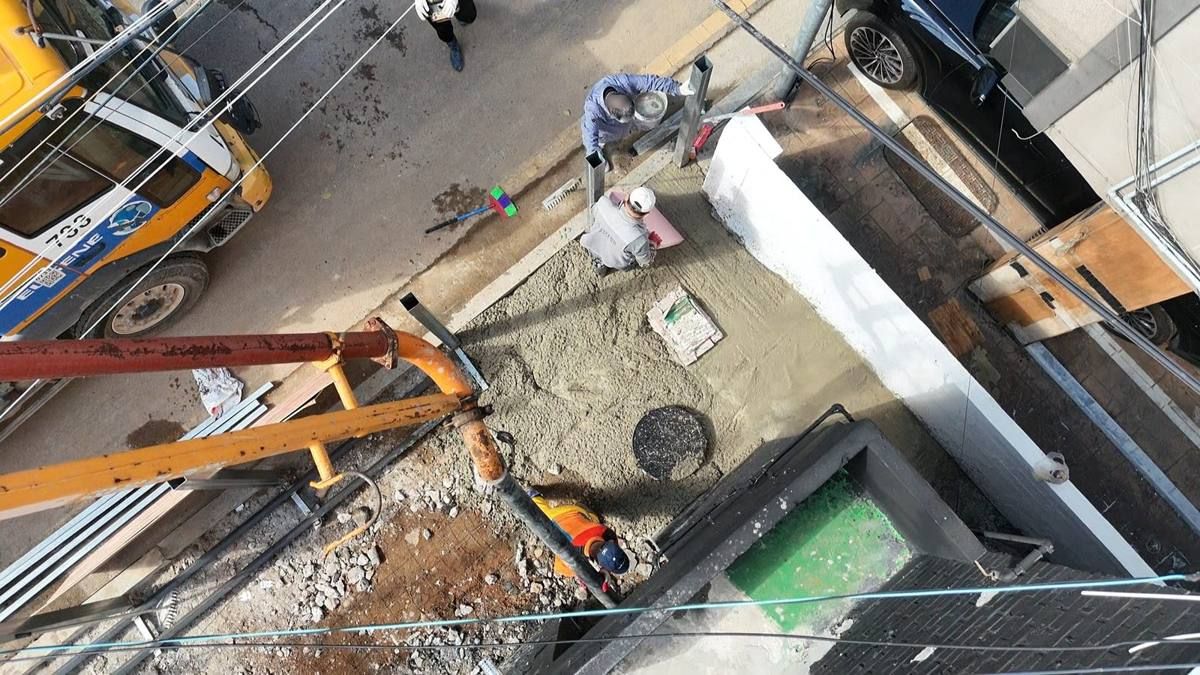 토목 · 타설 현장 사진